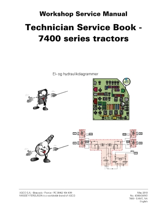 Massey Ferguson MF7400 Series Tractors Technician Service Repair Manual Instant Download (Part No. 4346434M2)