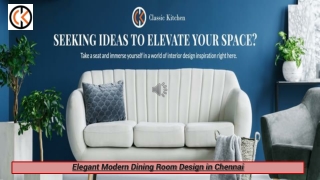 Elegant Modern Dining Room Design in Chennai