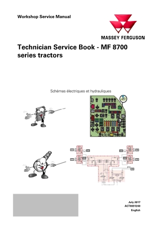 Massey Ferguson MF8700 Series (MF8727  MF8730  MF8732  MF8735  MF8737) Tractor Technician Service Repair Manual Instant