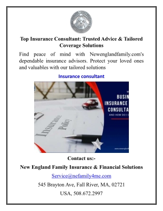 Top Insurance Consultant Trusted Advice & Tailored Coverage Solutions