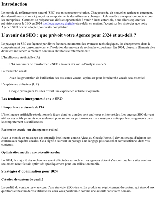 L’avenir du SEO : que prévoit votre Agence pour 2024 et au-delà ?
