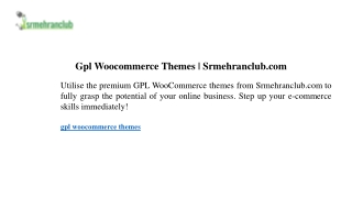 Gpl Woocommerce Themes Srmehranclub.com