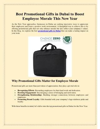 Best Promotional Gifts in Dubai to Boost Employee Morale This New Year