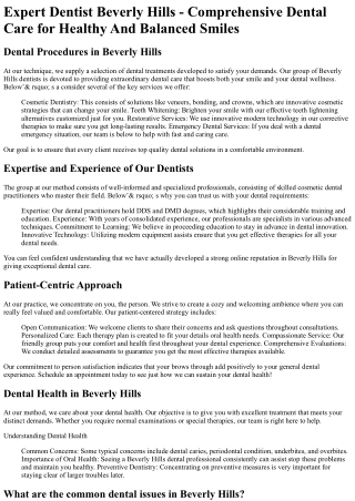 Dental Group of Beverly Hills