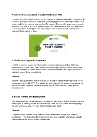 Why Every Business Needs a Custom Website in 2025