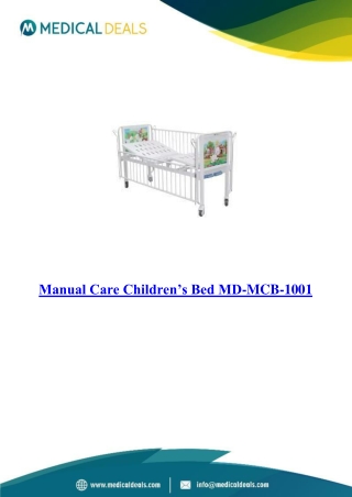 Manual-Care-Children’s-Bed-MD-MCB-1001