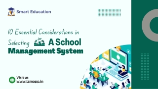 10 Essential Considerations in Selecting a School Management System