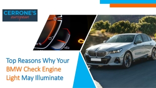 Top Reasons Why Your BMW Check Engine Light May Illuminate