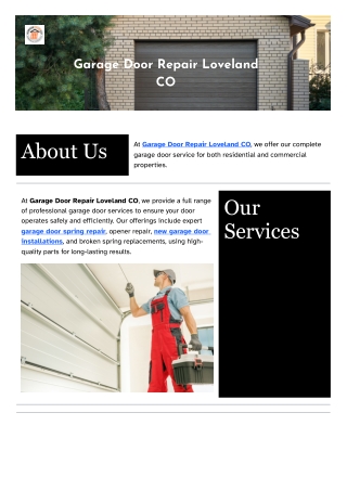 Best Garage Door Repair Loveland CO