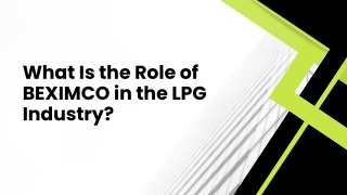 What Is the Role of BEXIMCO in the LPG Industry