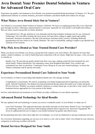 Avra Dental
