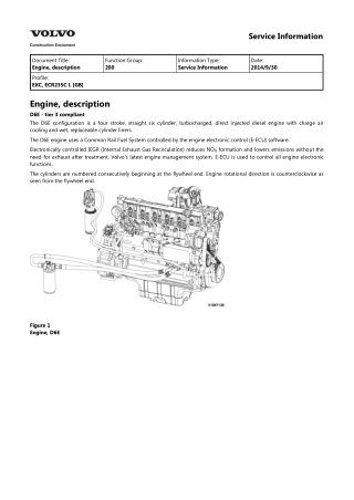 Volvo ECR235C L (ECR235CL) Excavator Service Repair Manual Instant Download
