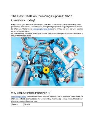 The Best Deals on Plumbing Supplies_ Shop Overstock Today