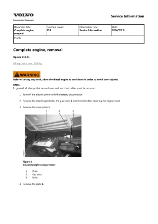 Volvo EW160 Wheeled Excavator Service Repair Manual Instant Download