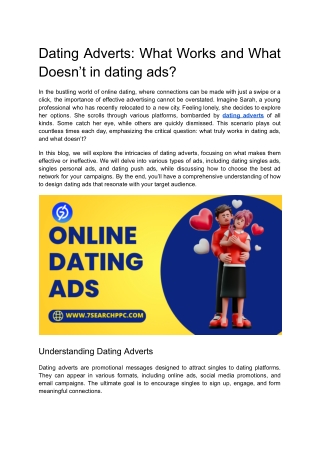 Dating Adverts: What Works and What Doesn’t in dating ads?