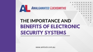 The Importance and Benefits of Electronic Security Systems