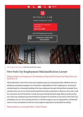 Understanding Employment Misclassification in New York City: Are You Being Denie