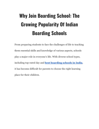 Why Join Boarding School_ The Growing Popularity Of Indian Boarding Schools