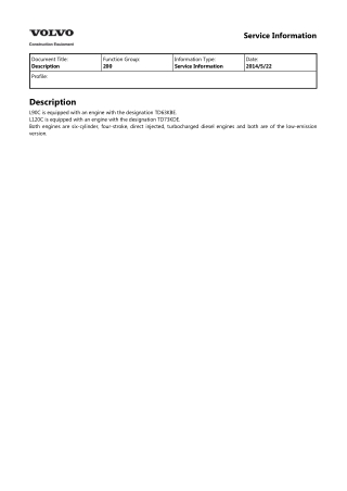 Volvo L90C Wheel Loader Service Repair Manual Instant Download