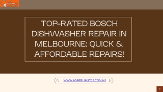 Top-Rated Bosch Dishwasher Repair in Melbourne Quick & Affordable Repairs!