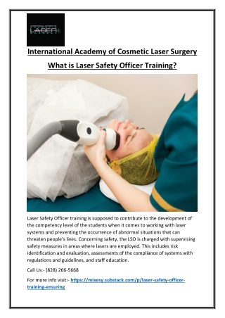 Laser Safety Officer Training Get Certified Now