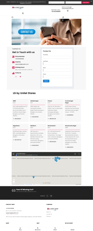 Contact Us  LG BEST SHOP - HRBR  LG By Unilet