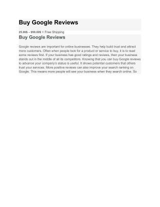 Buy Google Reviews