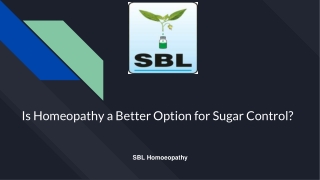 Is Homeopathy a Better Option for Sugar Control