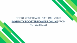 Boost Your Health Naturally Buy Immunity Booster Powder Online from Nutrabharat