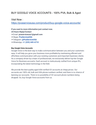 Buy Google Voice Accounts In This Happy New Year 2025