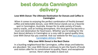 best donuts Cannington delivery