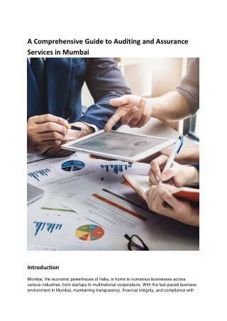 A Comprehensive Guide to Auditing and Assurance Services in Mumbai
