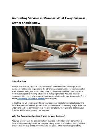 Accounting Services in Mumbai_ What Every Business Owner Should Know