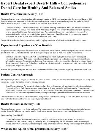 Dental Group of Beverly Hills