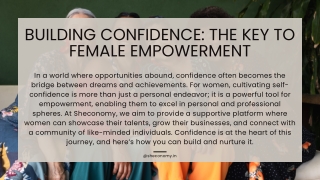 Building Confidence: The Key to Female Empowerment