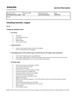Volvo L150C Wheel Loader Service Repair Manual Instant Download