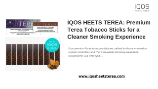 IQOS HEETS TEREA Premium Terea Tobacco Sticks for a Cleaner Smoking Experience