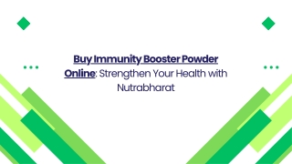 Buy Immunity Booster Powder Online Strengthen Your Health with Nutrabharat