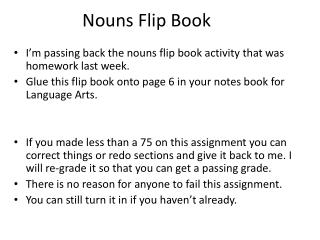 Nouns Flip Book