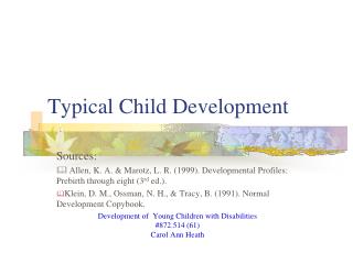 Typical Child Development