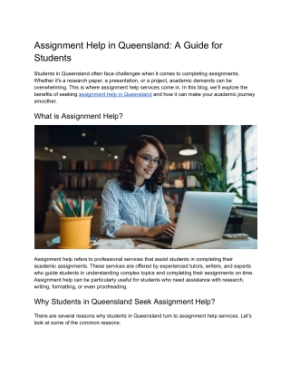 Assignment Help in Queensland_ A Guide for Students