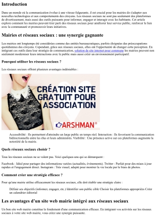 “Mairies et réseaux sociaux : une synergie gagnante”