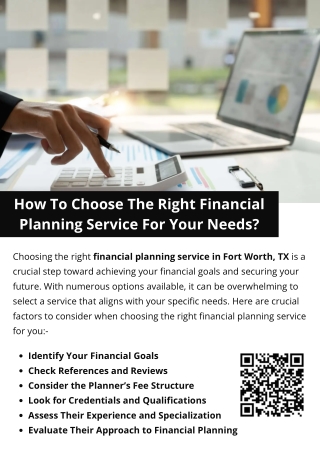 How To Choose The Right Financial Planning Service For Your Needs?