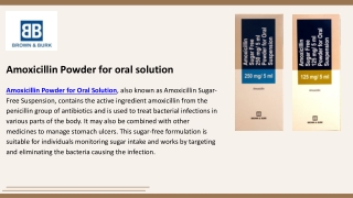 Amoxicillin Powder for oral solution - Brown &amp; Burk