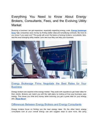 Everything You Need to Know About Energy Brokers, Consultants, Fees, and the Evolving Utility Market