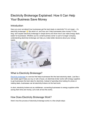 Electricity Brokerage Explained_ How It Can Help Your Business Save Money