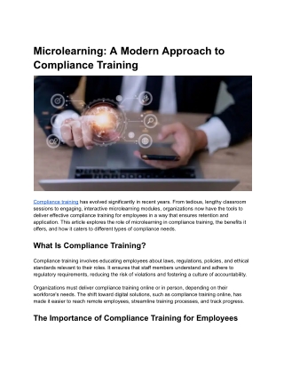 corporate compliance training