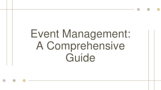 Event Management A Comprehensive Guide