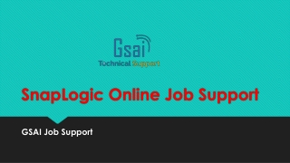 SnapLogic Online Job Support | Technical job support