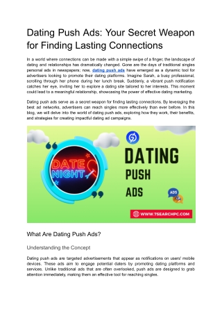 Dating Push Ads: Your Secret Weapon for Finding Lasting Connections